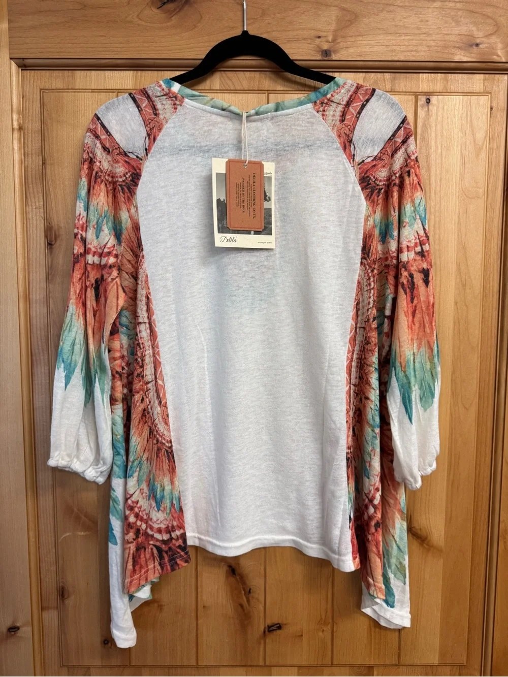 Feather Print Womens Top - Picture 7 of 11